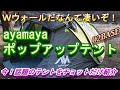 今話題沸騰中のayamayaのポップアップテント！を試してみたよ！ワンタッチテントでWウォールなんて凄いぞ！