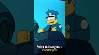 Police Vs Firefighters On The Simpsons