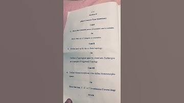 topology msc 1 sem previous year question paper 2023 mcbu University