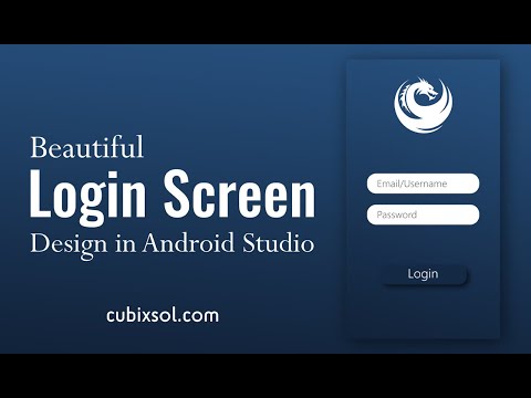 Beautiful Login Screen  Design in Android Studio || Android Studio Tutorial For Beginners