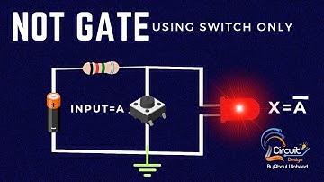 How to make NOT gate using a switch only on breadboard?