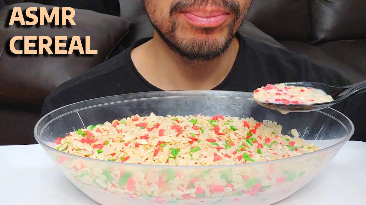RICE KRISPIES BREAKFAST CEREAL ASMR MUKBANG EATING SOUNDS