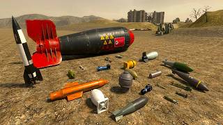 Testing Every Small to Powerful Nuclear Bombs in a Small Mountain | GMod