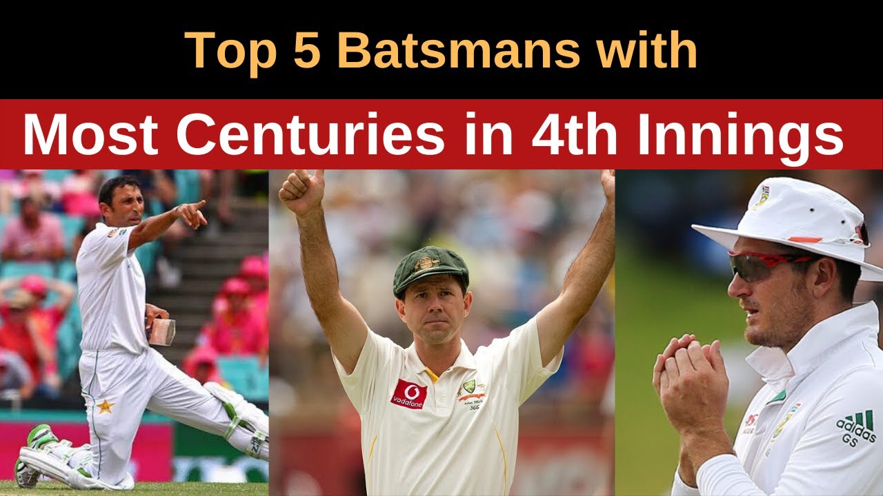 Top 5 Batsman with most centuries in 4th inningsCricket Records YouTube