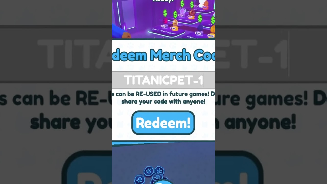 I Redeemed A Titanic Merch Code...😲 (Pet Simulator X) 