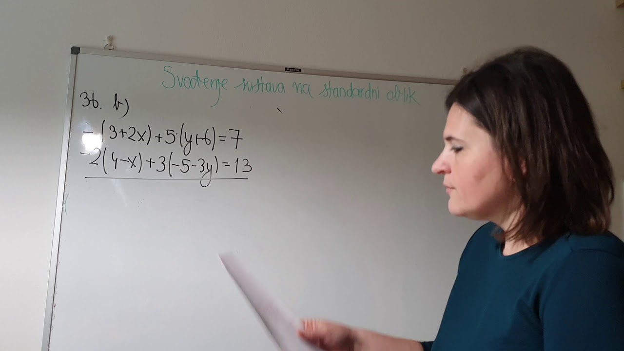 Svođenje sustava na standardni oblik (1.dio)