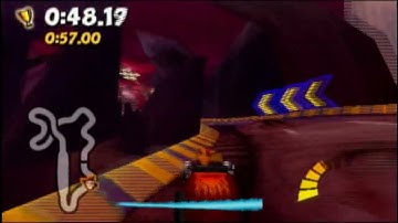 Crash Tag Team Racing (PSP) - Labrea Car Pits Normal Speed Fast Lap Speedrun (51.53)