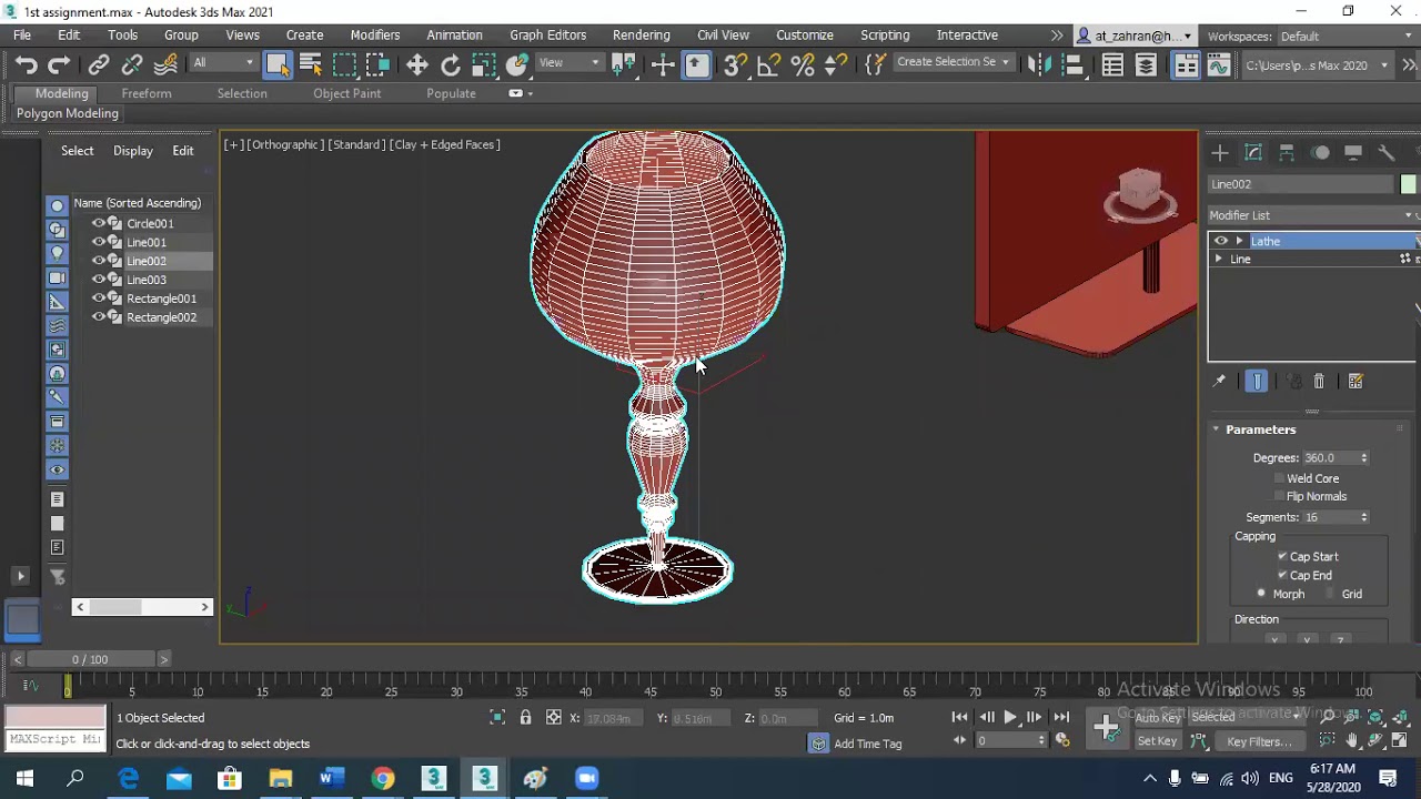المحاضرة الرابعة امر sweep , Edit spline - YouTube
