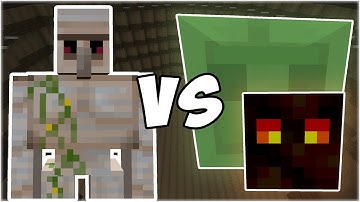 Iron Golem vs Slime + Magma Cube - Minecraft Mob Battle