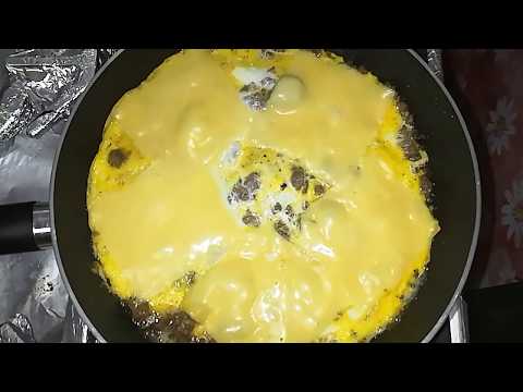 لحمه مفرومه بالبيض والجبنه علي طريقه ماما نجوي