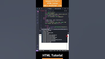 HTML Tutorial - Lesson 73: HTML Canvas - Add a JavaScript - Line Part 3 #html #htmltutorial #css