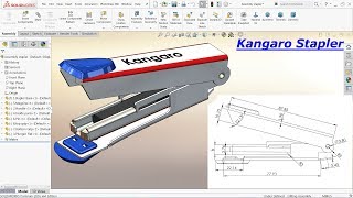 Solidworks tutorial Design of Kangaro Stapler