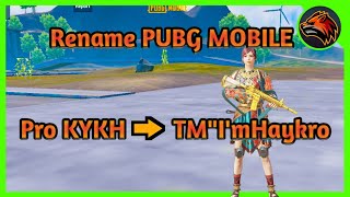 Rename Pubg Mobile Account Pro Kykh To Tmimhaykro