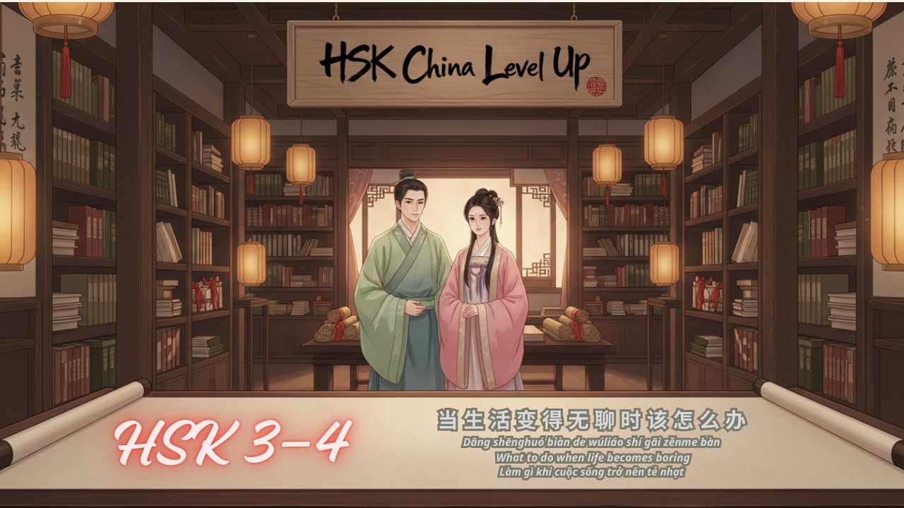 HSK 4–5 | Làm gì khi cuộc sống trở nên tẻ nhạt – Luyện nghe tiếng Trung