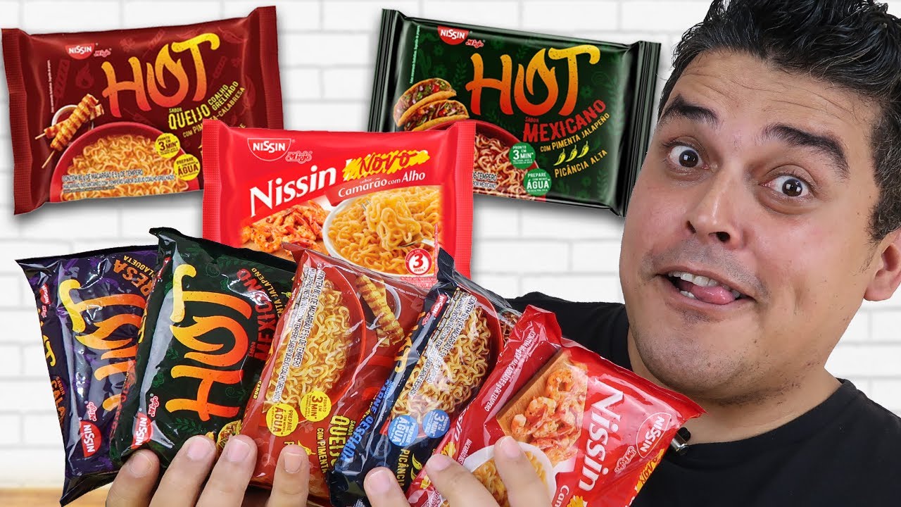 NISSIN MIOJO - Camarão com Alho,Queijo Coalho, Mexicano, Calabresa e Carne Desfiada