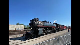 Canadian Pacific 2816 arriving at KC Union Station with the first CPKC painted engine