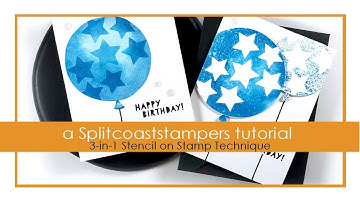 3-in-1 Stencil on Stamp Technique