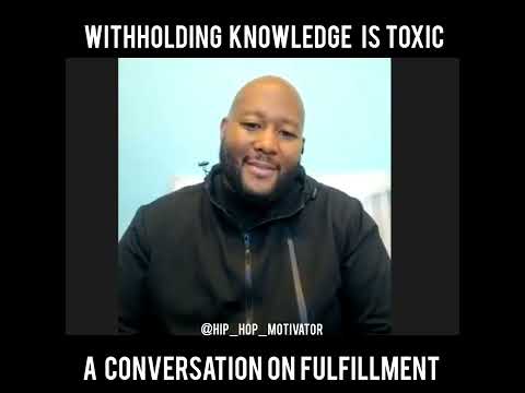 Kenyatta Griggs "Withholding Knowledge is Toxic" (Jay Z & Dame's Success) @hip_hop_motivator