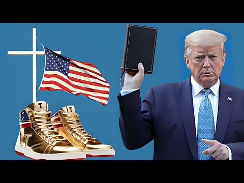 A kiüresedő kereszténységet védelmező Donald Trump felturbózott Bibliája és aranyszínű sneakere