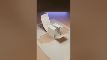 Paper Box Animation in Blender #blender #cad #3d #animation #satisfying #model #design #origami