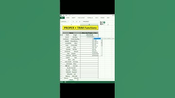 How to Use Proper+ Trim Functions in Excel | Excel Tips and Tricks |