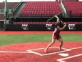 Slow Motion Slow Pitch Softball Swing