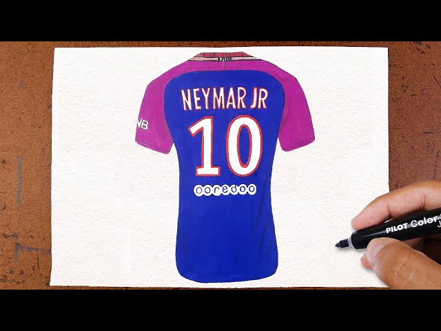 desenhos-do-neymar-para-pintar-camisa-10 - Desenho Básico