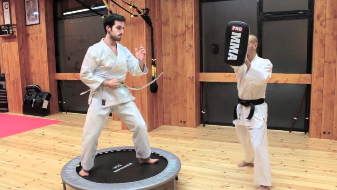 karate workout in living room