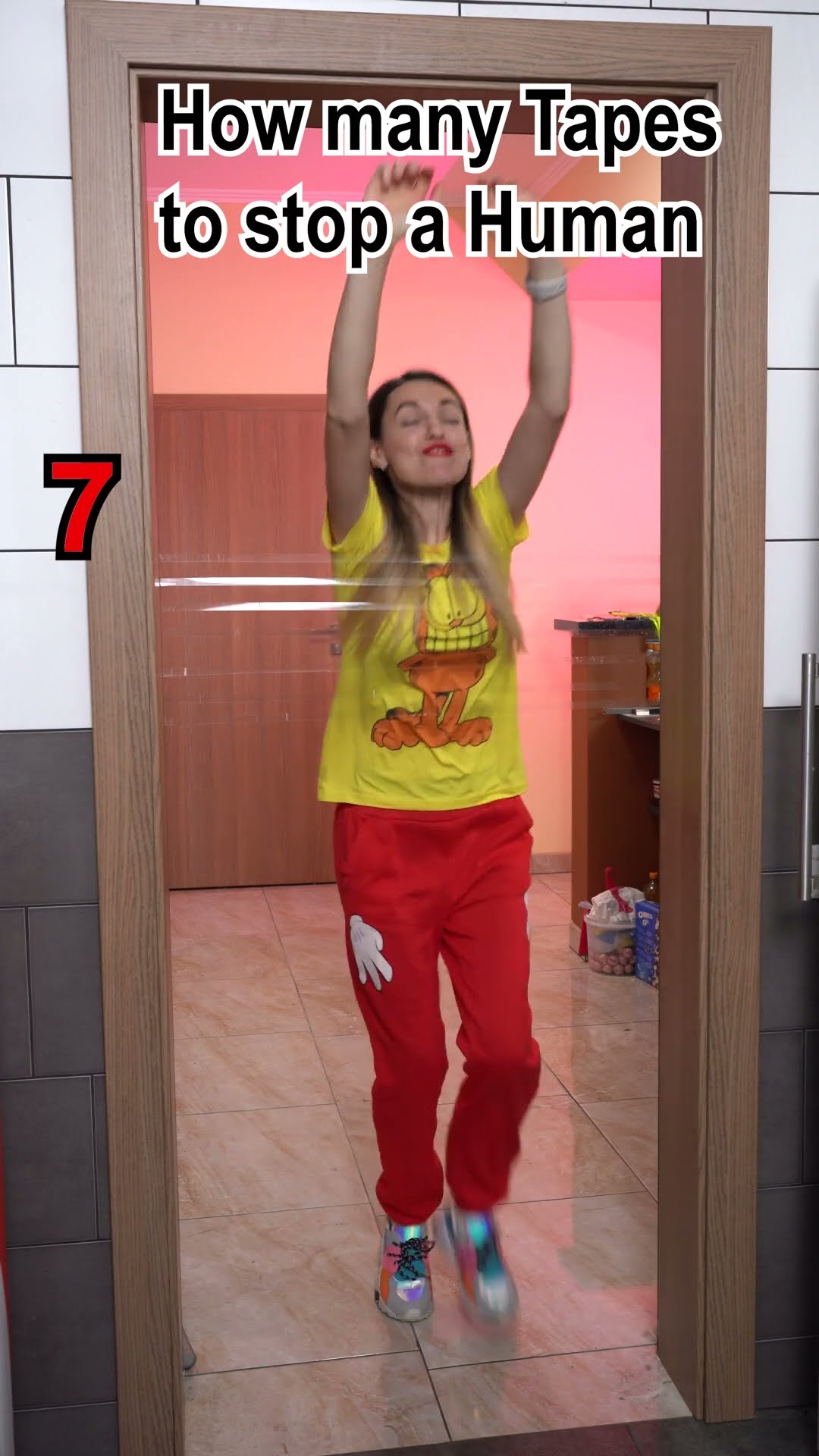 How many tapes to stop a human ? #shorts