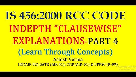 IS 456 Code Explanation|RCC Code|Clausewise In-depth Discussion of Provisions|Part-4|IESGATEWiz