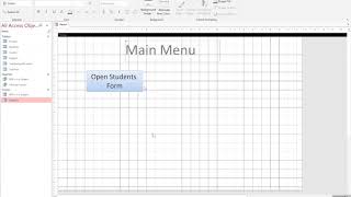 Making a Main Menu and opening forms in Access