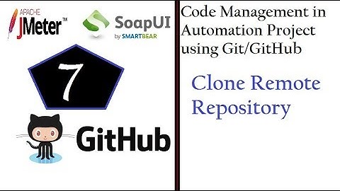 Code Management (SoapUI & JMeter) - Clone Remote Repository