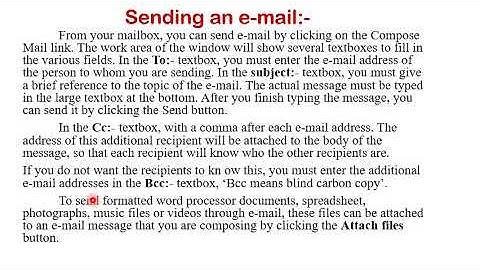 STD- 8 I. T.  Lesson No- 4 E- mail Services Part- 2
