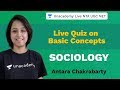 Live Quiz on Basic Concepts | Sociology | Unacademy Live NTA UGC NET | Antara Chakrabarty