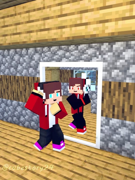 JJ and Mikey: When You Think It's Okay = ☠️#shorts #cubestory #minecraft