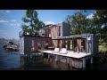 Shipping Container House 2x20 &amp; 1x40 ft  on the river