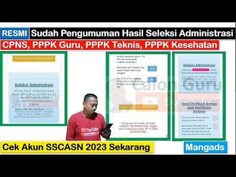 RESMI Sudah Pengumuman Hasil Seleksi Administrasi CPNS dan PPPK 2023 Segera Login SSCASN.BKN.GO.ID