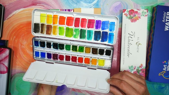 Relax and Paint a Happy Little Stream! {Using Gansai Tambi Watercolors!} –  The Frugal Crafter Blog