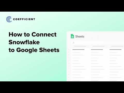 Sync Snowflake Data to Google Sheets - Create Reports with Live Data