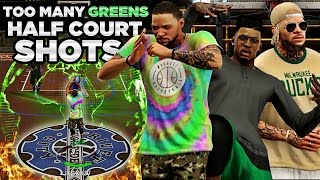 Nba 2K17 Mypark - So Many Greens Multiple Half Court Shots & Chitto Caught A Body