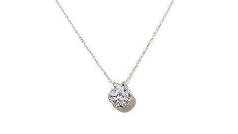 Victoria Wieck 1ct Absolute] 14K White Gold Pendant w/Ch...