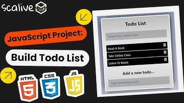 Todo List Project using HTML, CSS and JAVASCRIPT #webdevelopmentprojects #javascript #scalive
