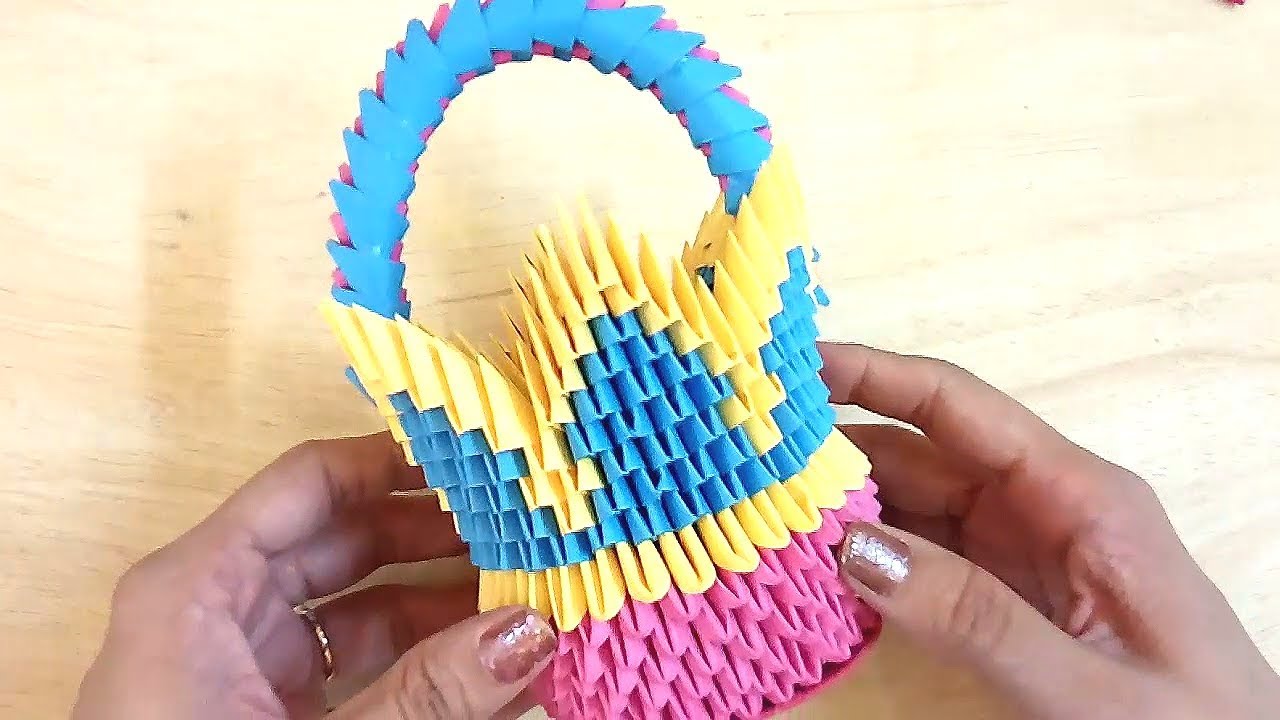 Origami Basket Tutorial DIY Learn How to Make YouTube