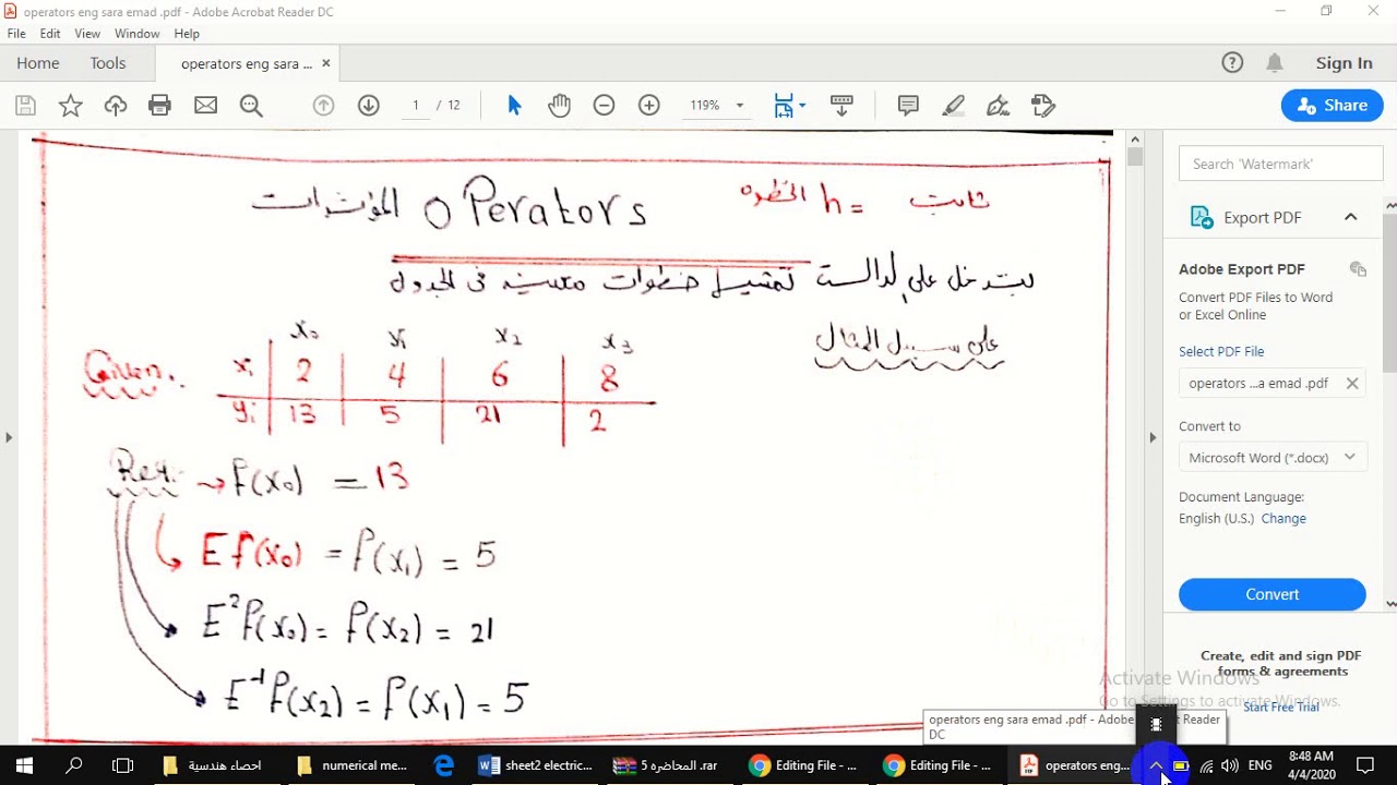 Numerical analysis: operators.eng sara emad