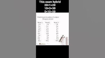 understand discipline  of subject answer week 1,2,3