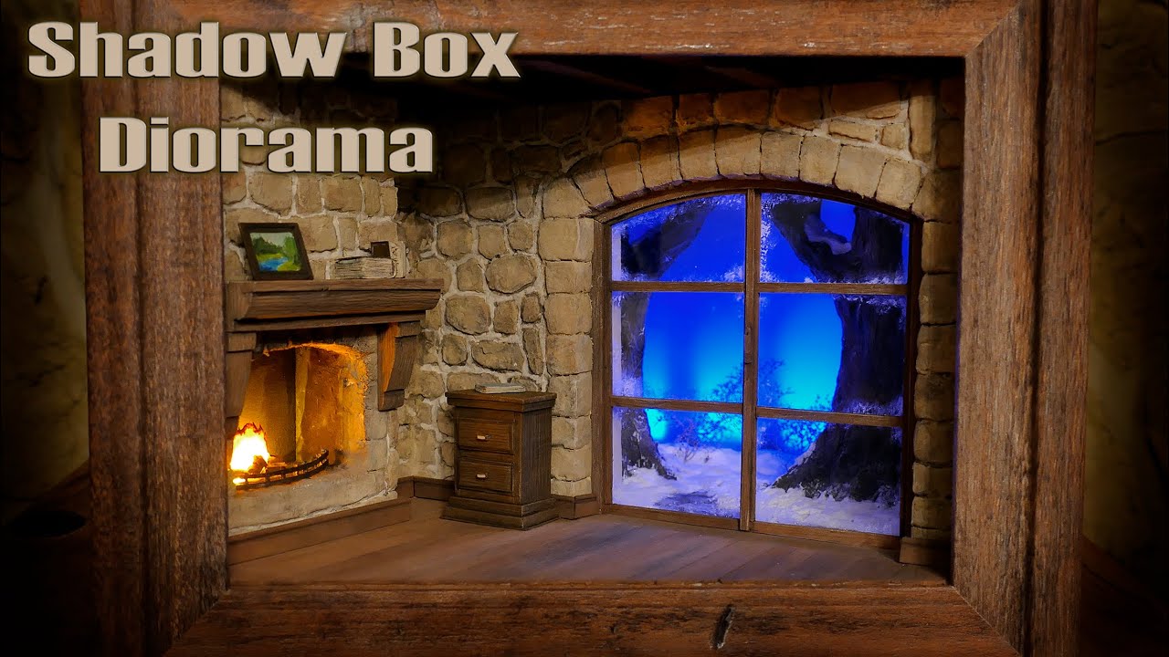 Diorama Vintage Shadow Box Kitchen Scene 3D