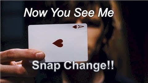 Now You See me /David Blaine Card Trick!  (Snap Change Tutorial!)