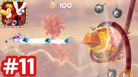 Rayman Fiesta Run - Gameplay Walkthrough - Part 11 (Level 4 - 6 Candy & Lvl 3-4 Shooter) iOS/Android