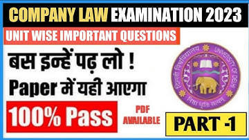 SOL SECOND SEMESTER COMPANY LAW UNIT WISE IMPORTANT QUESTIONS 2023 II COMPANY LAW IMP QUESTION #sol