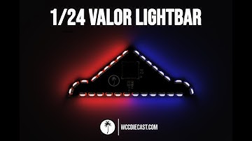 1/24 Multi-Pattern Valor Lightbar for Diecast Police Cars